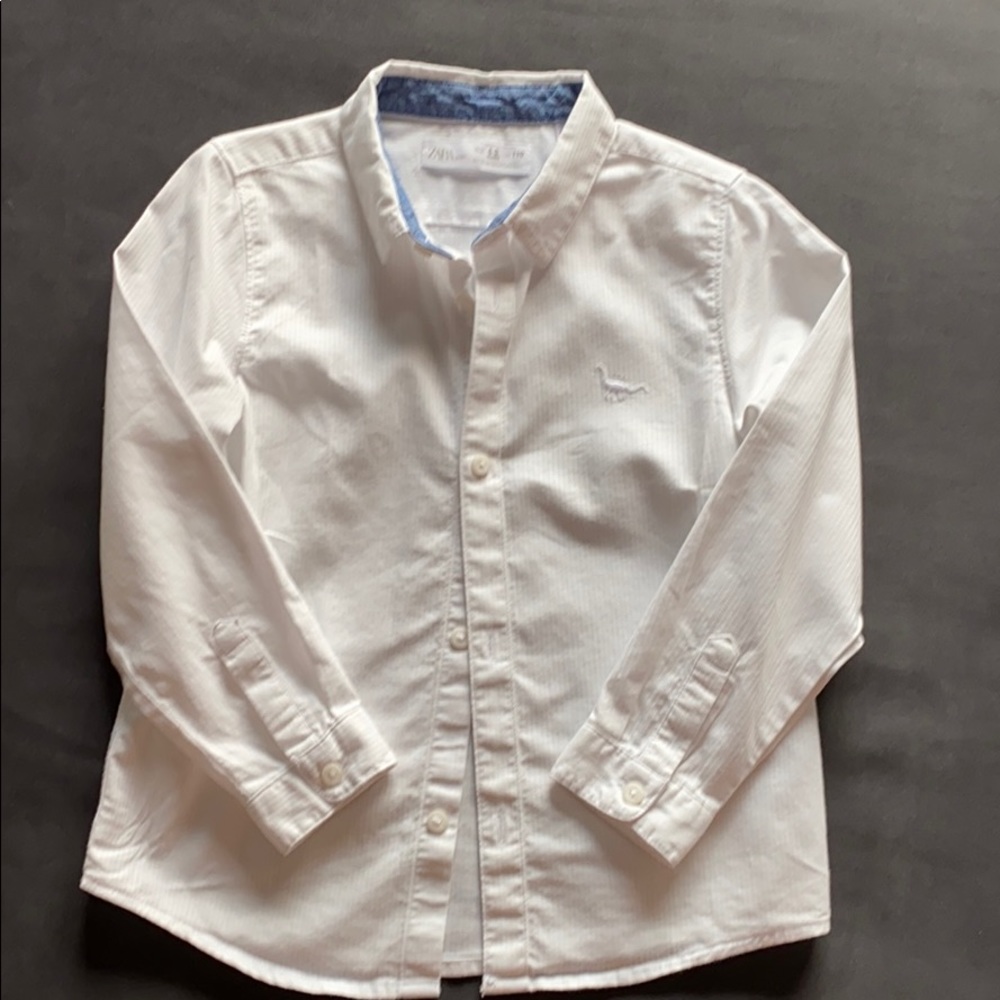Zara white button down shirt